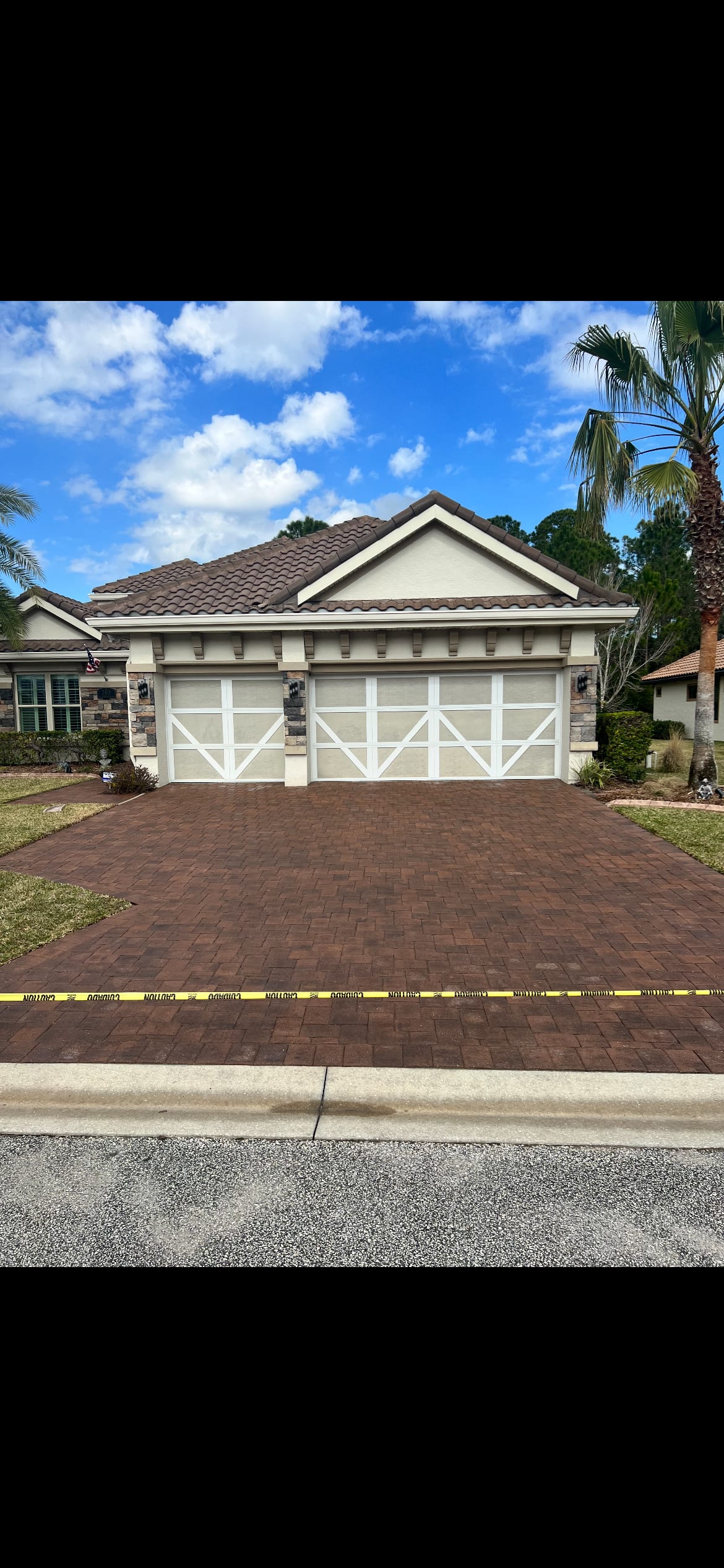Barn walkway pavers after paver sealing by Wintz Enterprise