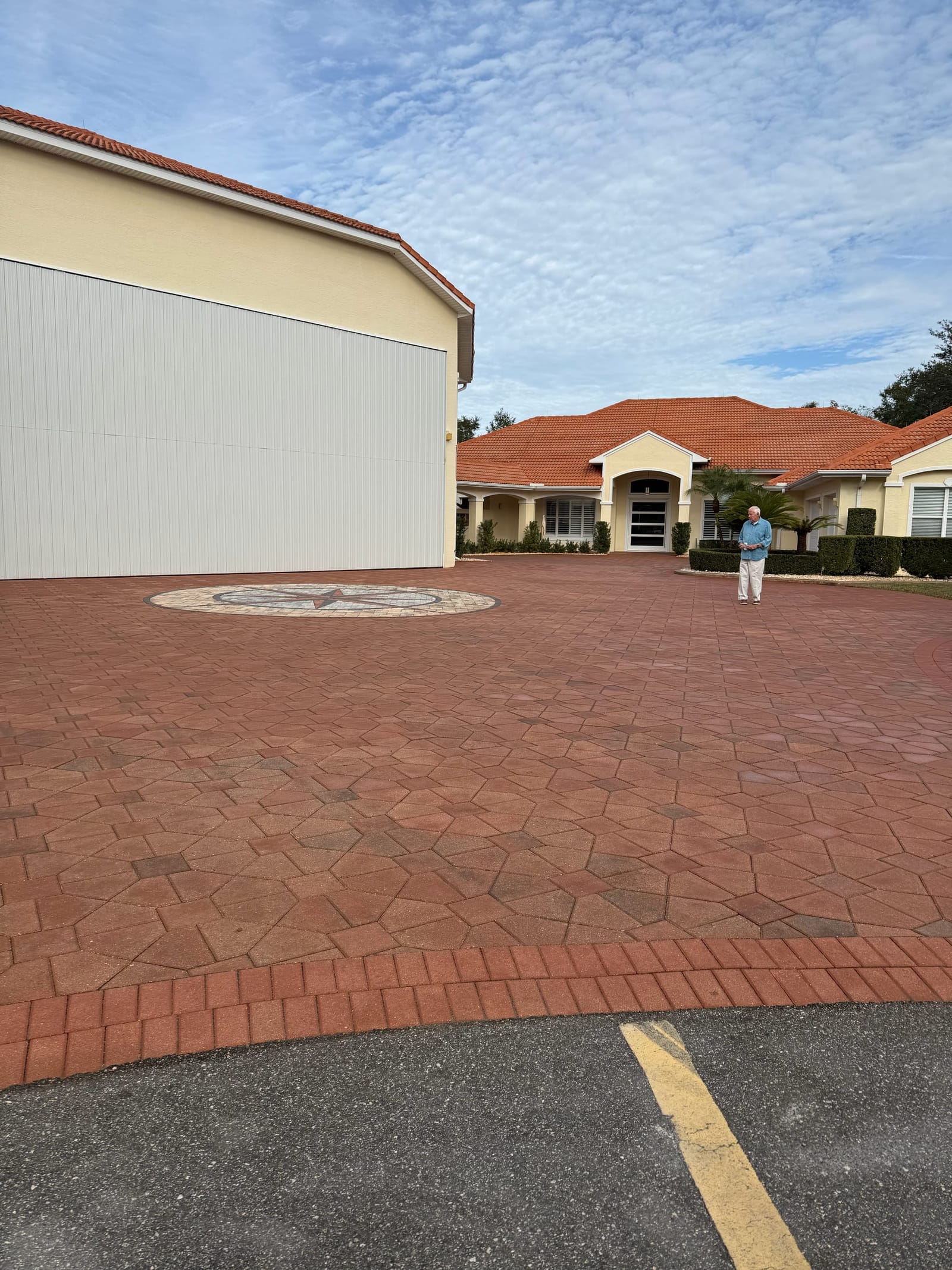 Hangar apron pavers after paver sealing by Wintz Enterprise